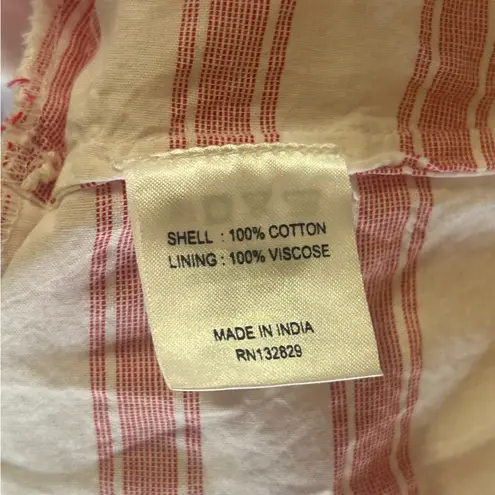 Tularosa Pink Stripe Cottagecore Peplum Top XS | Puff Sleeve Sweetheart Neck XS