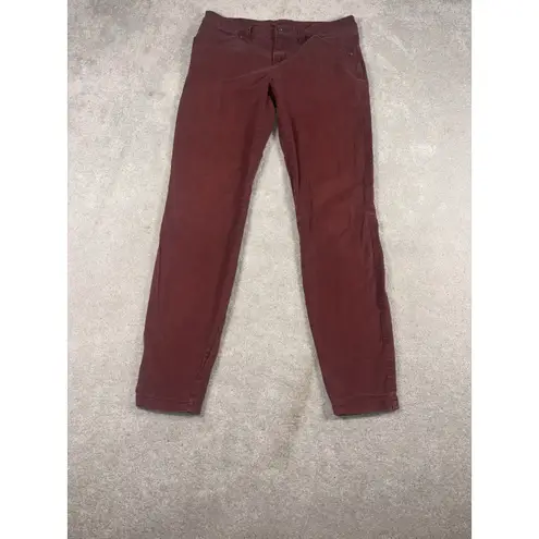 Kuhl Legendary Pants Womens Sz 8 Maroon Red Slim Stretch Cotton *