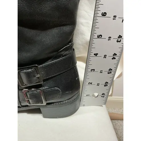 Woman’s Jasmin Sawyer Wide Calf Size 6m Faux Leather Fur Lined Riding Boot Black