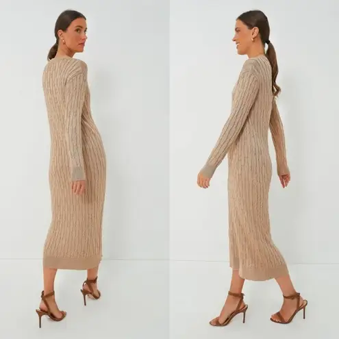 Tuckernuck Gold Cable Knit Midi Dress Size M