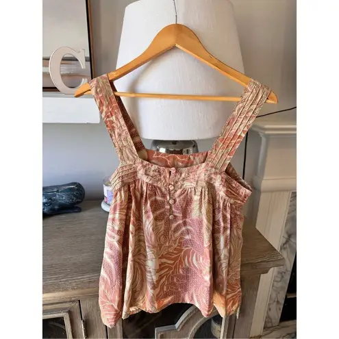 Natalie Martin Leaf Print Tank Top Size XSmall