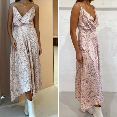 Acler Vales Ditsy Blossum Midi Dress Pink Size 4