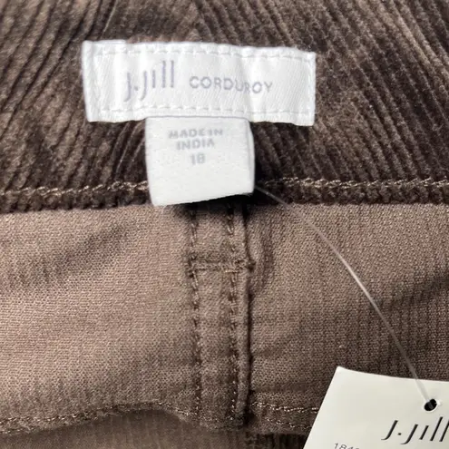 J. Jill Chocolate Corduroy Wide Leg Flare Pants Women's Size 18 Brown