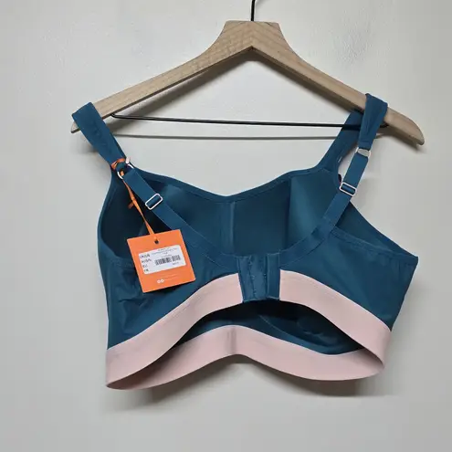 Panache Womens Wireless Sports Bra Teal Pink 40F Cups B-J Running Gym $68