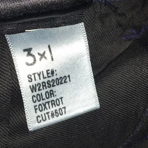 3x1 NYC Distressed Skinny Jeans Ripped Dark Blue