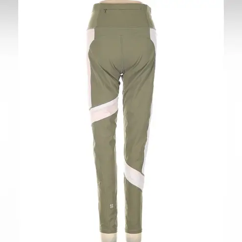 Sweaty Betty Power Block Gym Leggings Sage & Pink Colorblock Women's Size XS