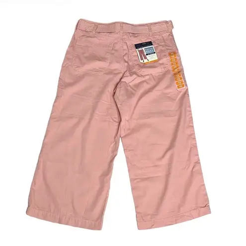 Seven7 Pants Wide Leg Cropped Mellow Rose Belted Size 12 NEW NWT