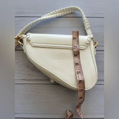 None Cream Saddlebag Purse