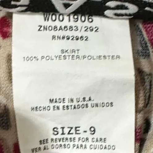 Vintage Patterned Mini Skirt Brown Size undefined