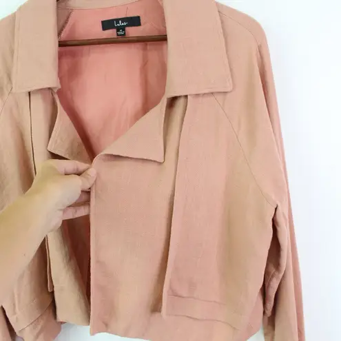 Lulus Positively Chic Mauve Cropped Blazer Size M Pink Size M
