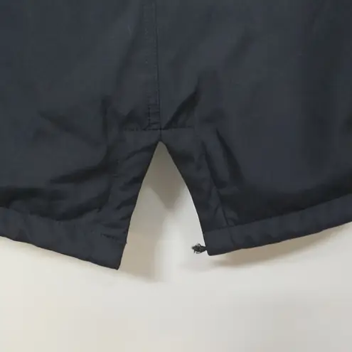 S13 New York Black Parka Jacket M Faux Fur Hood Warm Winter Coat 33" Long Flaw Size M