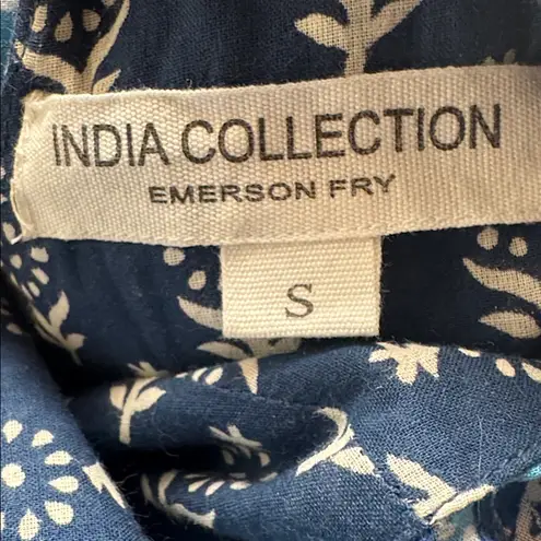 Emerson Fry Basalie Midi Dress in Patchwork Blues S Blue