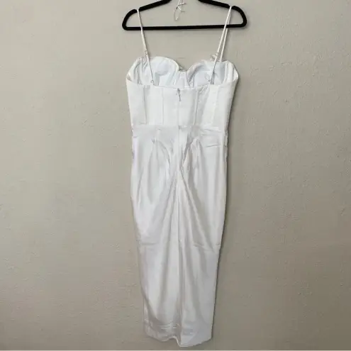 House Of CB  L D-DD‎ Myrna Ivory Corset Slip Dress white NWOT  $269