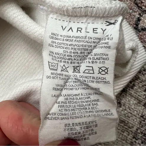 Varley Vine Half Zip Pullover Sweater Jacket Ivory Size XS Ribbed Sweatshirt