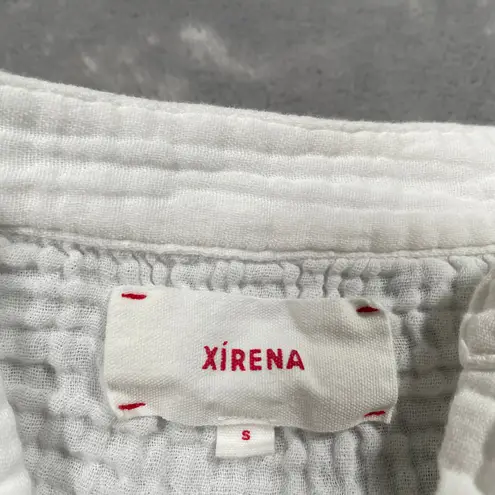 Xirena Top Small White Gauzy Lightweight Coastal Peasant Boho Vacation Resort