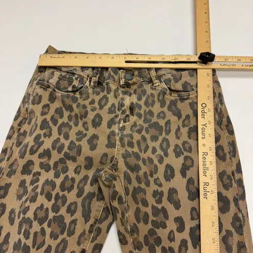 BLANKNYC Jeans Womens Size 28 Leopard Print The Reade Crop Skinny Pants Brown