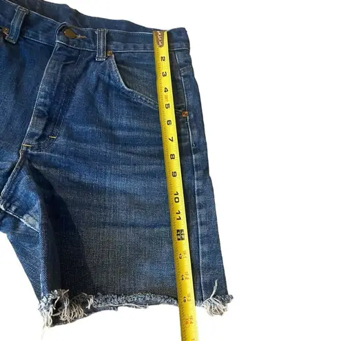 Lee Vintage  Women’s Size 30 Frayed Hem Cutoff Long Jean Shorts 100% Cotton Denim