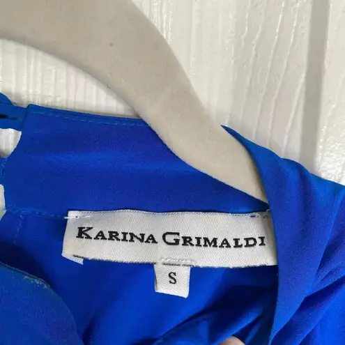 Karina Grimaldi Paolo Romper Cobalt Royal Blue Silk Size Small Lace Revolve