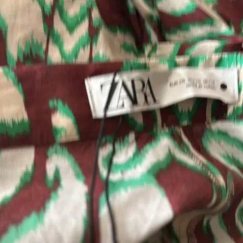 ZARA NWOT  Cotton Printed Pants Trouser