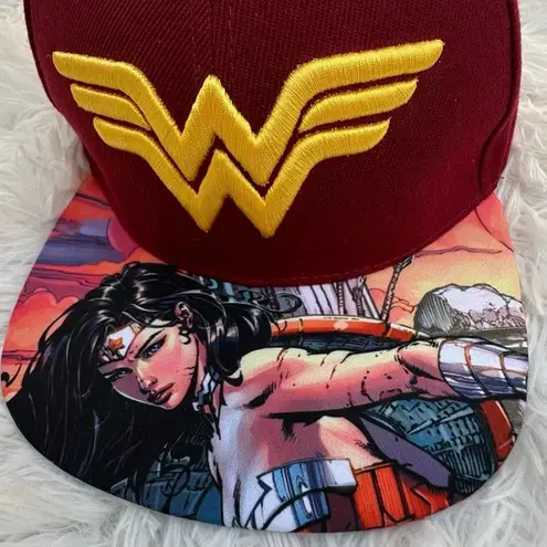 Rare Wonder Woman Collector’s Snapback Six Flags Exclusive DC Comics Superhero Red