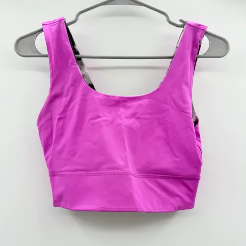 Fabletics Harlow Reversible Medium Impact Sports Bra Sz S Tie Dye Bright Pink