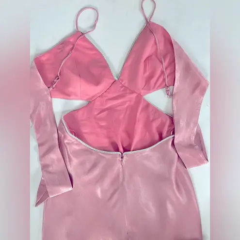 Bardot NWT Rome Diamonte Slip Dress in Blush Pink, size 6