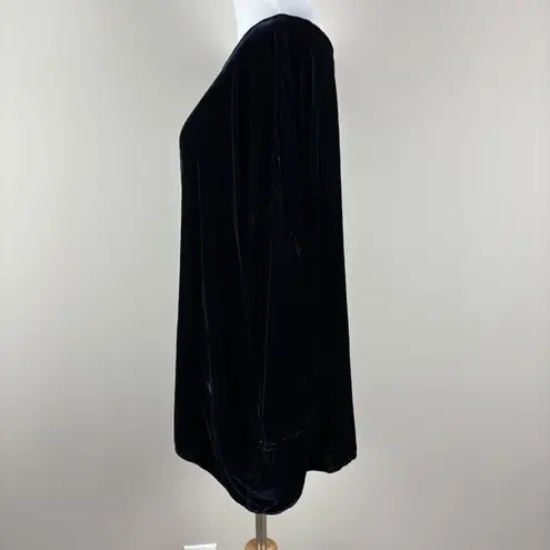 CP Shades Sibella Top Womens Small Velvet Silk Blend Boxy 3/4 Sleeve Oversized S