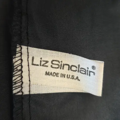 Vintage Black Lace Overlay Open Front Vest By Liz Sinclair Size undefined