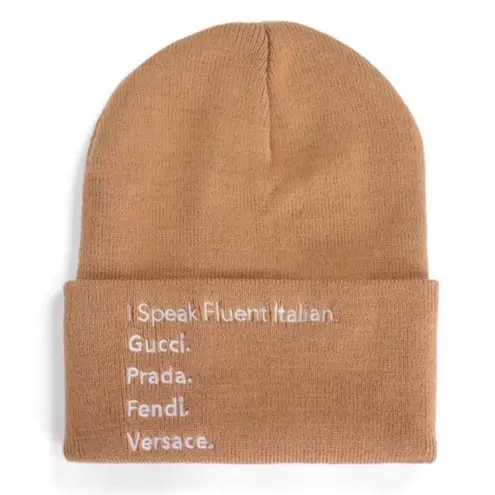 LA/TC Los Angeles Trading Company Fluent Italian Beanie in Wheat Brown