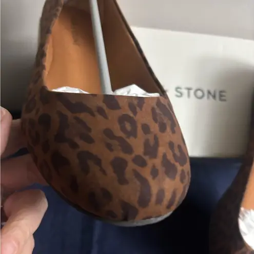 Sun + Stone Womens Shoes Eliana Slip On Brown Ballet Flats 9W Leopard Size 9