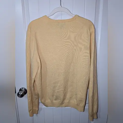 Brooks Brothers  "346" Merino Blend V Neck Sweater Medium Yellow