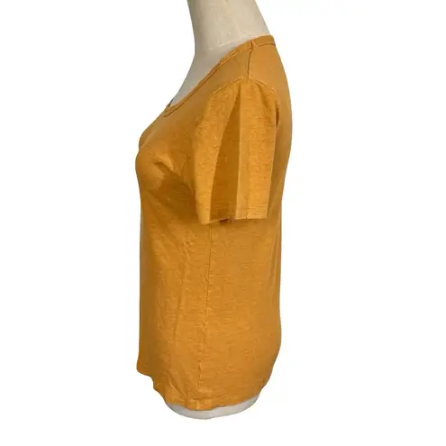 Mollusk Athena Hemp Scoop Tee in Mustard Orange