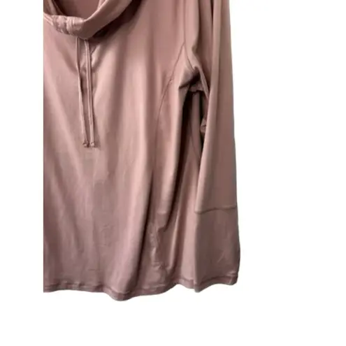 Balance Collection  Mauve Long Sleeve Cowl Neck Hooded Long Sleeve Shirt Sz 2X