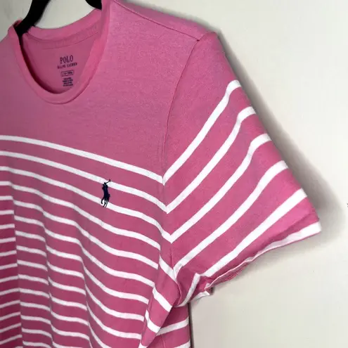 Polo Ralph Lauren Women's Crew Neck Jersey Cotton Dress Large Preppy Classic Pink