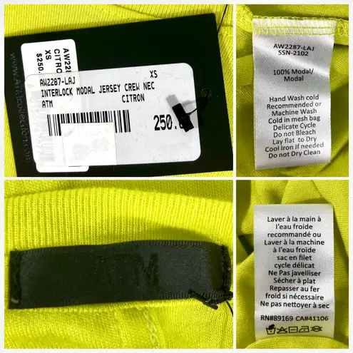 ATM NWT Women's Interlock Modal Jersey Crew Neck Midi Dress AW2287-LAJ Size XS