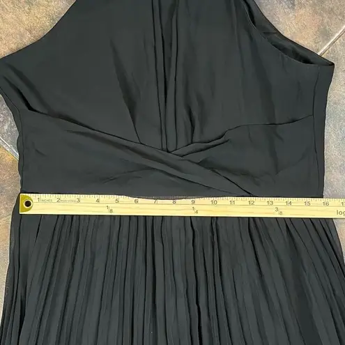 Sharagano Beaded Halter Pleated Flare Maxi Formal Dress 12