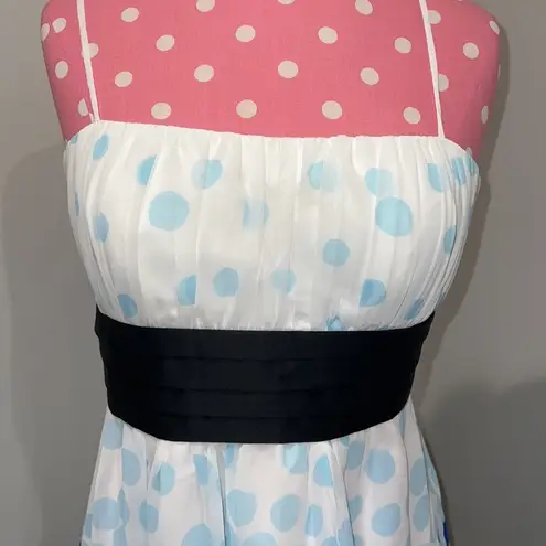 Max and Cleo New blue and black polka dot dress size 6