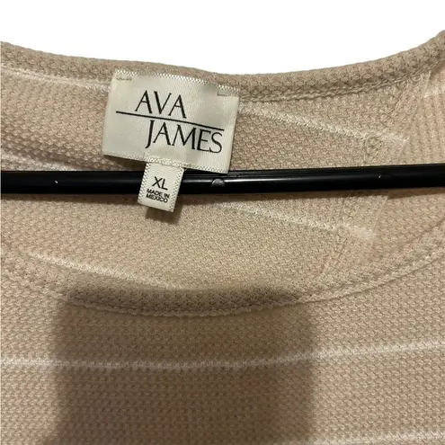 Ava James  striped open back long sleeve shirt size xl