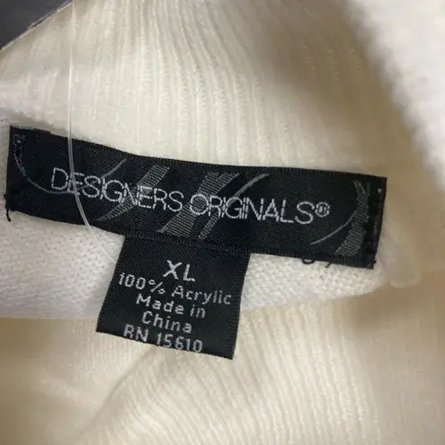 DESIGNER ORIGINALS,Women’s White XL Sweater, Back zipper closure,New with tags White
