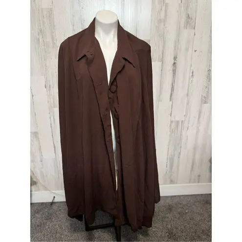 Chocolate brown trench cardigan Brown Size XXL