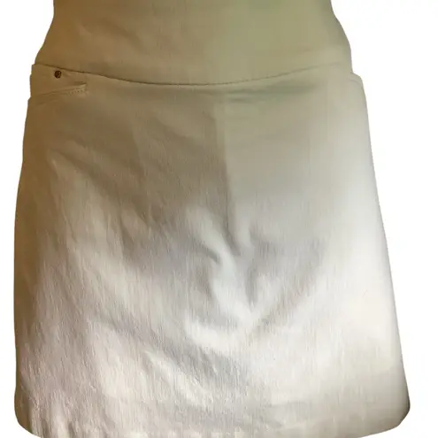 Attyre White Mini Skirt Skort Stretch High Quality WORN ONCE Size 8