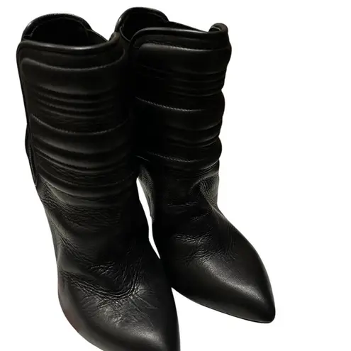 IRO Black Heeled Boots with Quilted Design
