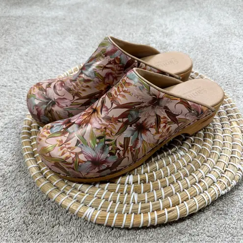 Sanita Women’s Wood Orchid Clogs Mules Shoes Slip On in Multicolor 42/US 11.5 Tan