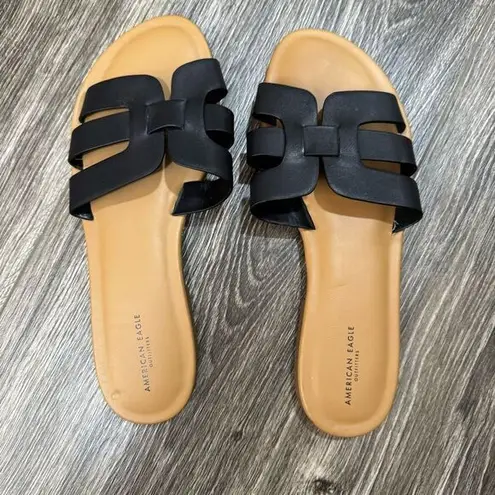 American Eagle  Black Slides Size 8 new