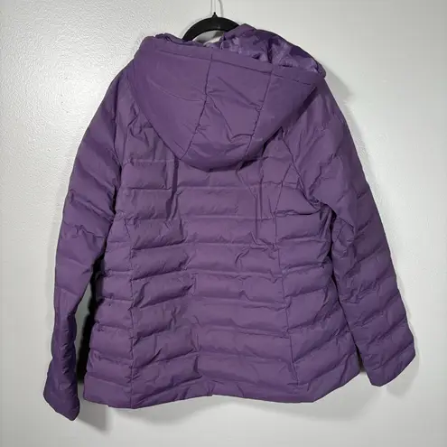 Time & Tru Women's Purple Quilted Puffer Winter Jacket