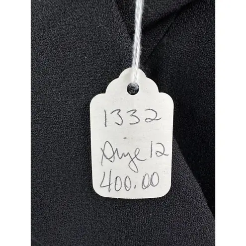 VTG VICTORIA NEW YORK Black Wool & Fur Coat Sz. 12 Size M