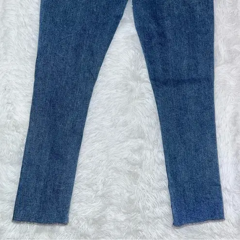 Hudson Jeans HUDSON Natalie Mid Rise Slim Boyfriend Crop Distressed Blue Denim Jeans 29