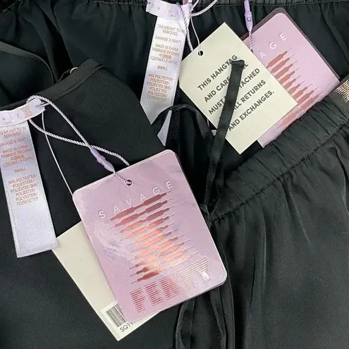 Savagexfenty NWT Savage X Fenty Satin Camisole Sleep Shorts Set (Black) - small