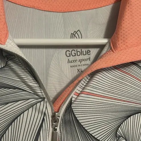 GGBlue Luxe Sport Golf Pull Over X Large Coral and Black Orange Size XL