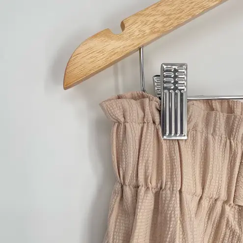 Allegra K Women's Pockets Tie Knot High Waist Wide Leg Paperbag Pants Size M